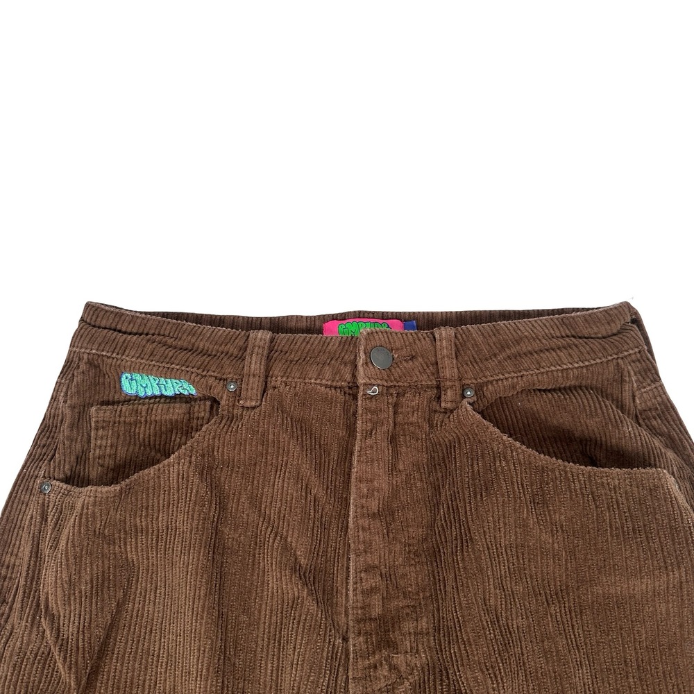 Empyre Tori Brown Corduroy Wide Leg Skate Pants Womens Size 9 High Rise Baggy - Picture 3 of 11